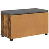 vidaXL Halbank met kussen met lade Gerookt eiken 80 x 38 x 46 cm