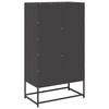 vidaXL Hoge kast 68x39x123 cm staal zwart