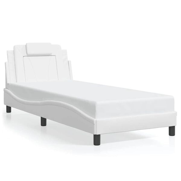 vidaXL Bedframe "Viana" zonder matras kunstleer wit 90x200 cm