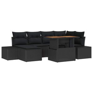 vidaXL Tuinbankenset 7 st Zwart en Bruin
