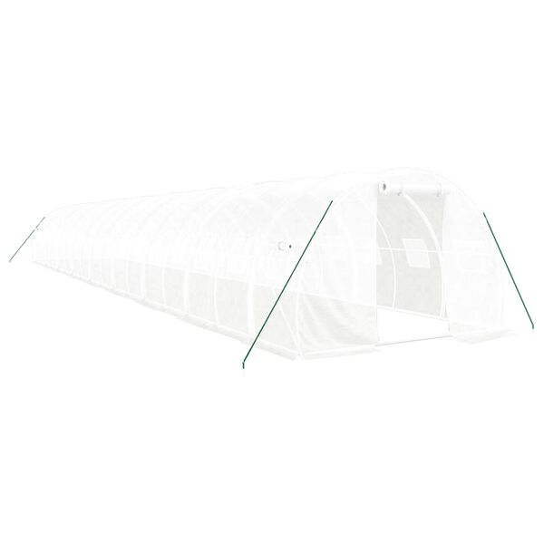 vidaXL Tuinkas met stalen frame 54 m² 18x3x2 m wit