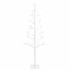 vidaXL LED-kerstboom met lichtsnoer Wit 18 x 18 x 120 cm Staal
