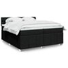 vidaXL Boxspring met matras stof zwart 200x200 cm