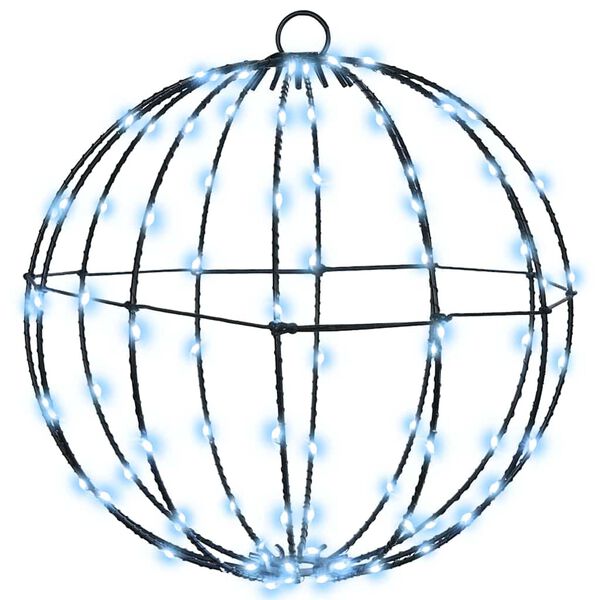 vidaXL Bal met 192 LED 2 pcs Koudwit 31,5 x 31,5 x 32 cm Metaal