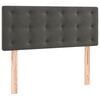 vidaXL Hoofdbord 90x5x78/88 cm fluweel donkergrijs