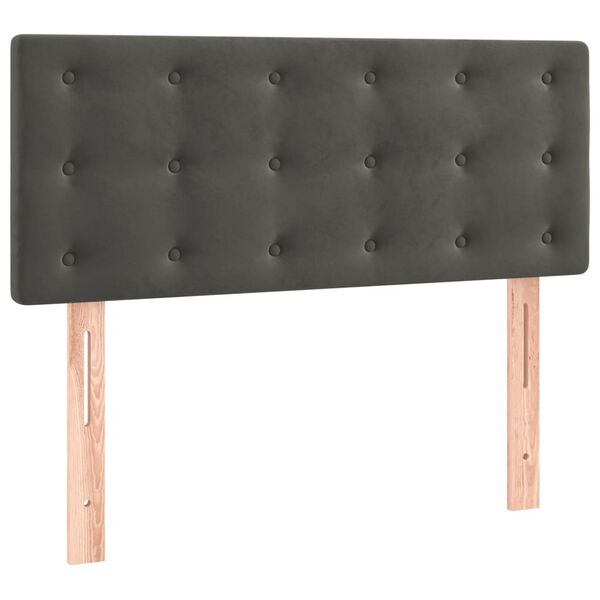 vidaXL Hoofdbord 90x5x78/88 cm fluweel donkergrijs