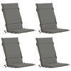 vidaXL 4-delige Hoogrug Kussen GEMERT 4 pcs 100% Polyester Grijs