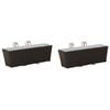 vidaXL Reling 2 st Zwart 50 x 17 x 17 cm Metaal