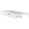 vidaXL Bedframe met lades massief grenenhout wit 75x190 cm