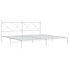 vidaXL Bedframe met hoofdbord metaal wit 200x200 cm