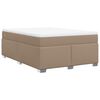 vidaXL Boxspring met matras kunstleer cappuccinokleurig 160x200 cm