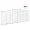 vidaXL Schanskorven 10 st gewelfd 400x30x140/160 cm ijzer