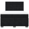 vidaXL Boxspring met matras fluweel zwart 160x200 cm