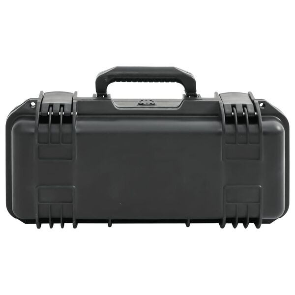 vidaXL Flightcase draagbaar 46,5x21,5x17,5 cm PP zwart