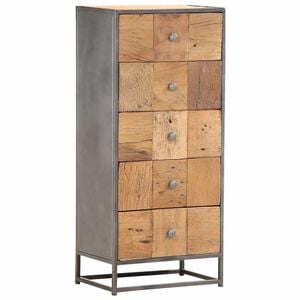 vidaXL Ladekast 45x30x100 cm massief gerecycled hout