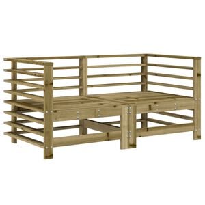 vidaXL Tuinhoekbanken 2 st ge&iuml;mpregneerd grenenhout
