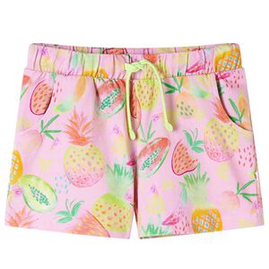 vidaXL Kindershort met trekkoord 104 zachtroze
