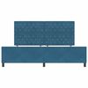 vidaXL Boxspringbed met hoofdeinde Donkerblauw 200 x 200 cm Fluweel