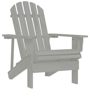 vidaXL Tuinstoel hout grijs