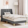 vidaXL Bedframe met hoofdeinde Donkergrijs 100 x 200 cm Stof