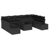 vidaXL Tuin Sofa Set 10 st Zwart poly rattan