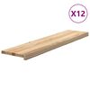 vidaXL Traptreden 12 st 110x25x2 cm onbehandeld massief eikenhout