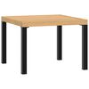 vidaXL Tuinsalontafel 55x55x39,5 cm gepoedercoat staal zwart