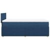 vidaXL Boxspring met matras stof blauw 90x200 cm