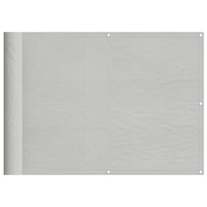 vidaXL Balkonscherm 75x400 cm 100% oxford polyester lichtgrijs