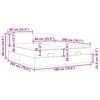 vidaXL Ottoman bed met matras en LED's 180x200cm stof donkerbruin
