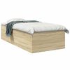 vidaXL Vloerbedframe Sonoma Eiken 80 x 200 cm Bewerkt hout