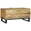vidaXL Salontafel Bruin en zwart 80 x 50 x 40 cm Massief acaciahout