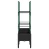 vidaXL Plantenbak met latwerk 120x40x142,5 cm polypropeen zwart