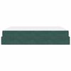 vidaXL Bedframe met matras met matras 2 pcs Groen Fluweel