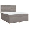 vidaXL Boxspring met matras stof taupe 180x200 cm