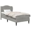 vidaXL Bedframe met hoofdeinde 2 st Lichtgrijs 90 x 190 cm Fluweel