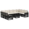 vidaXL Tuinbankenset 10 st Zwart en Cream Wit poly rattan