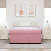 vidaXL Bedframe met matras Roze 140 x 200 cm Stof