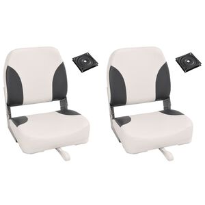 vidaXL Bootstoel 2 set inklapbaar met lage rugleuning