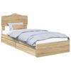 vidaXL Opslag bed met lade Sonoma Eiken 100 x 200 cm Bewerkt hout