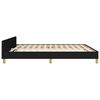 vidaXL Bedframe zonder matras stof zwart 180x200 cm