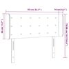 vidaXL Hoofdbord met randen 83x16x78/88 cm stof donkergrijs