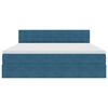 vidaXL Opslag bed met matras Donkerblauw 160 x 200 cm Fluweel