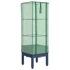 vidaXL Plantenbak verhoogd met kashoes 40x40x140 cm rattanlook