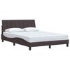 vidaXL Bedframe zonder matras "Hanko" stof donkerbruin 140x200 cm