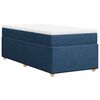 vidaXL Boxspring met matras stof blauw 100x200 cm