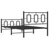 vidaXL Bedframe met hoofd- en voeteneinde metaal zwart 100x200 cm