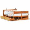 vidaXL Bed met matras massief grenenhout wasbruin 140x190 cm