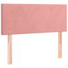 vidaXL Boxspring met matras fluweel roze 90x200 cm