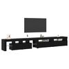 vidaXL TV-kast 3 pcs Zwart Eiken 290 x 36,5 x 40 cm Bewerkt hout